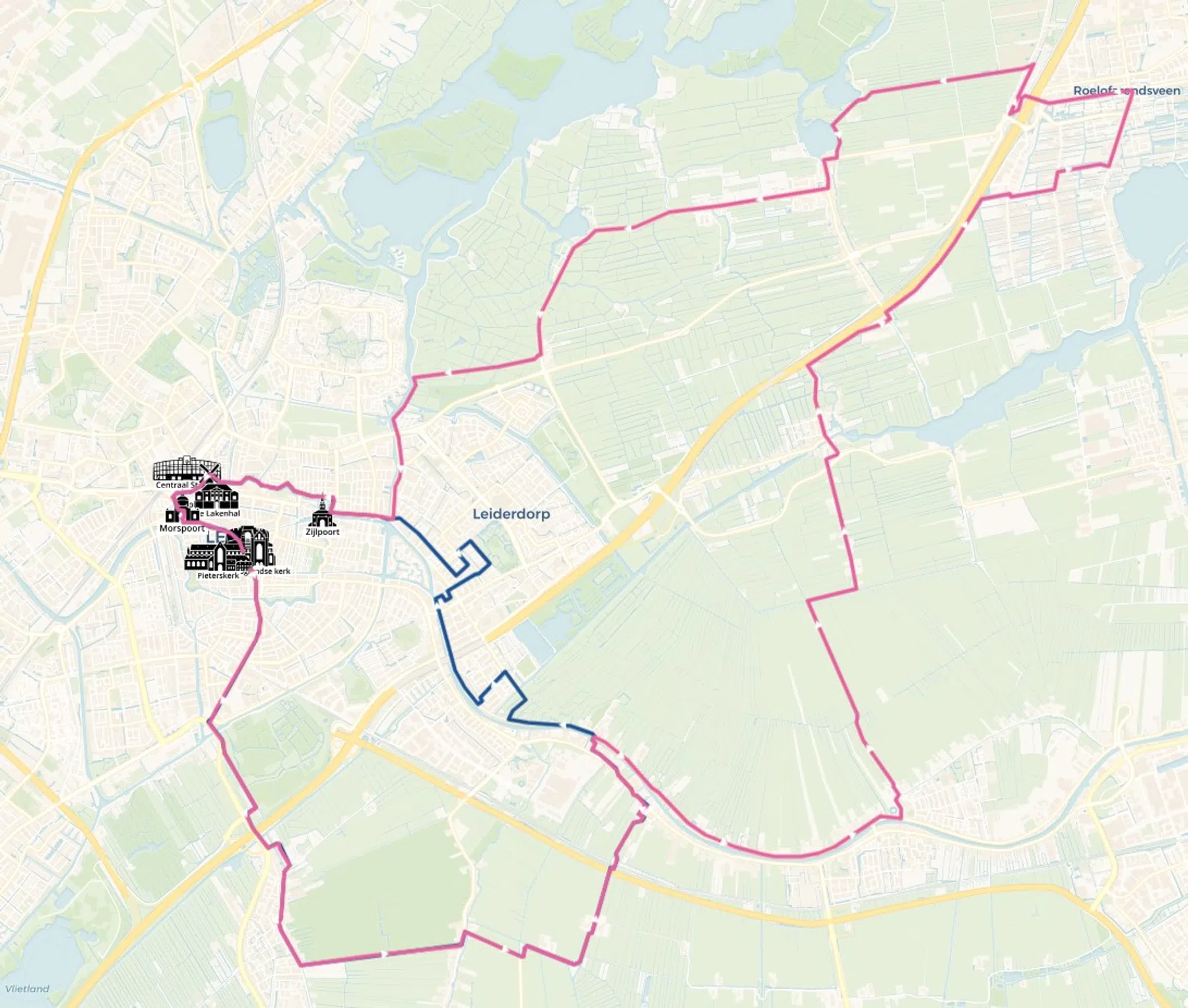 Leiden marathon route