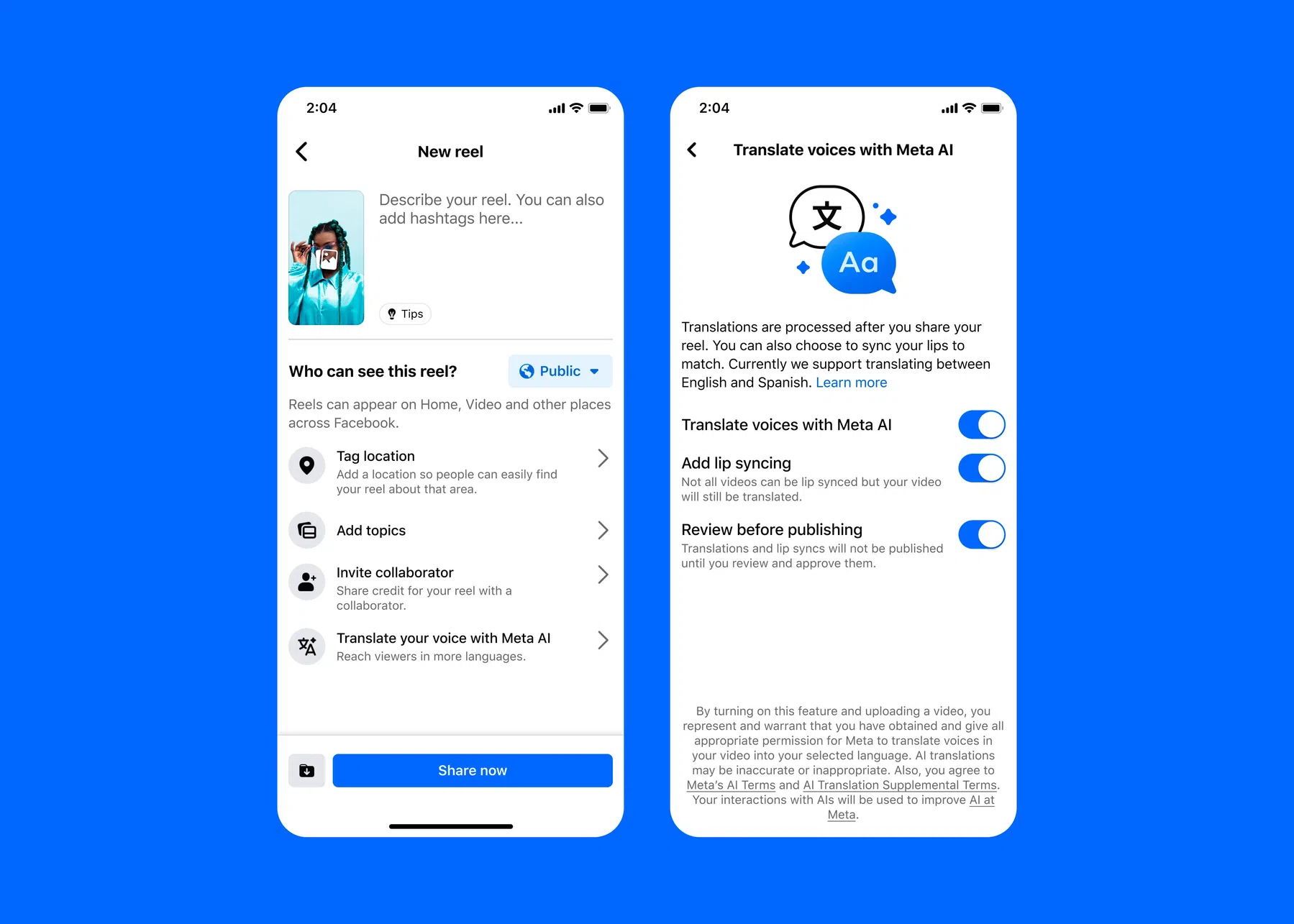 Beschikbare opties voor videomakers