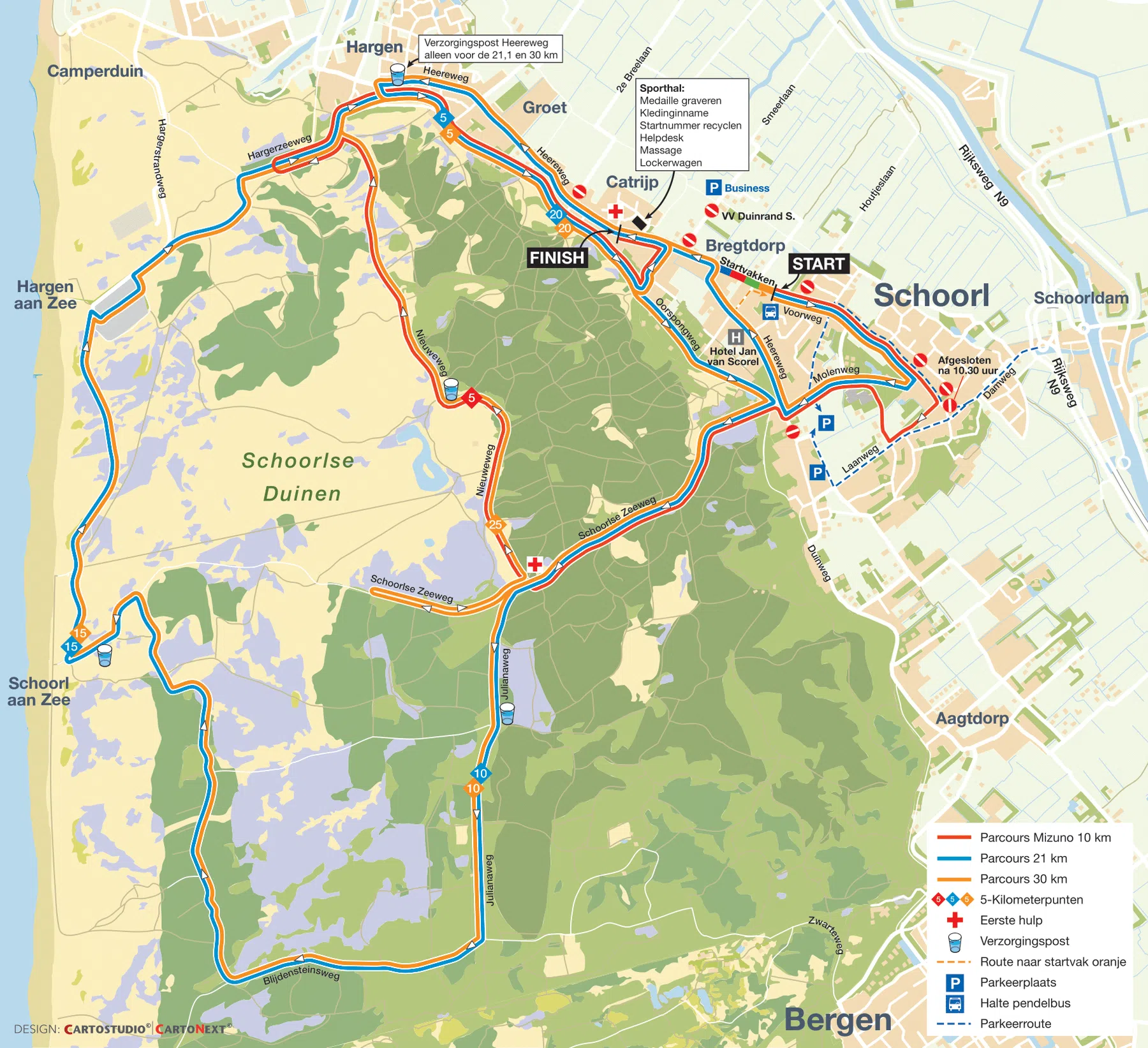 Het parcours van Groet uit Schoorl