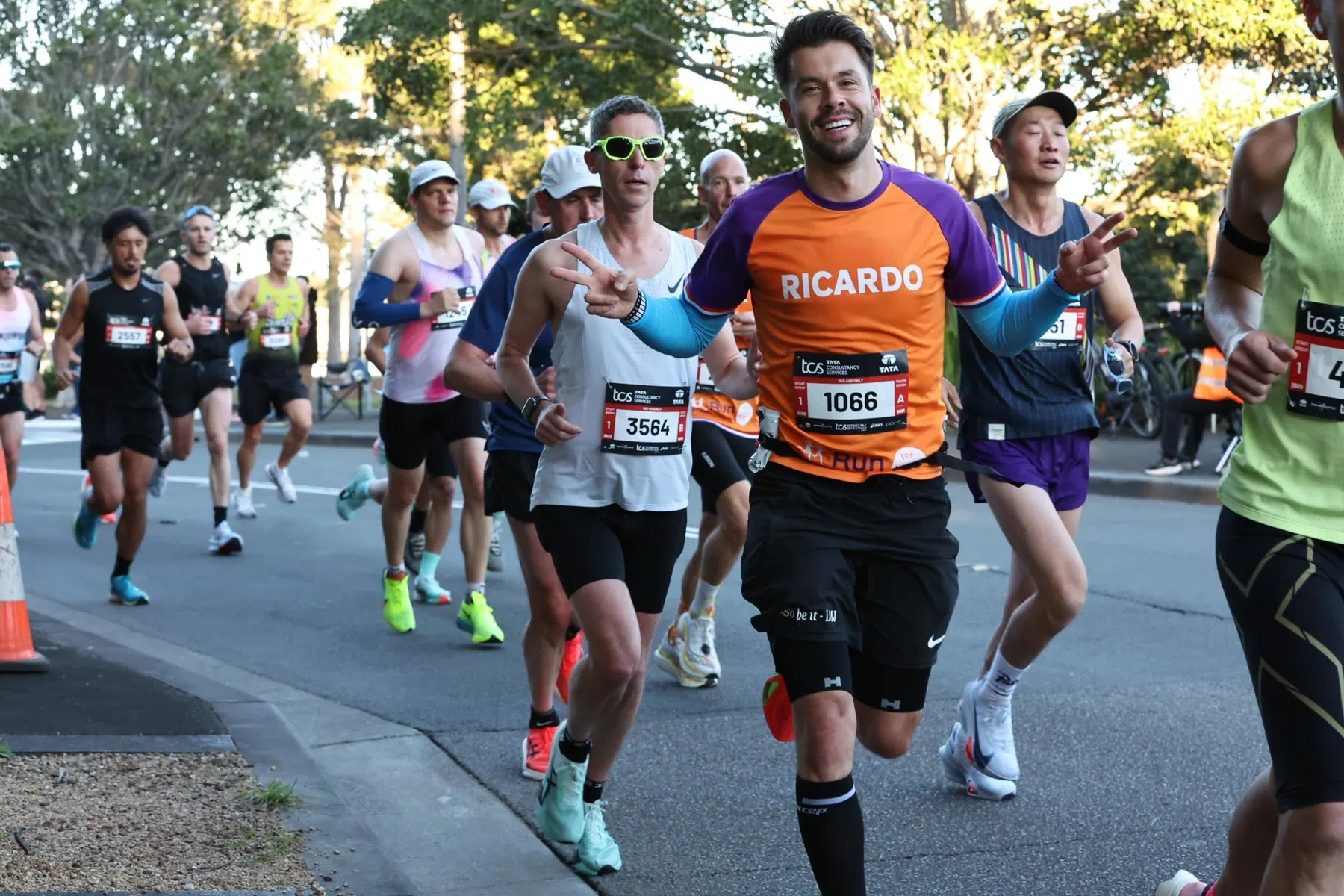 Ricardo tijdens de Sydney Marathon afgelopen zondag