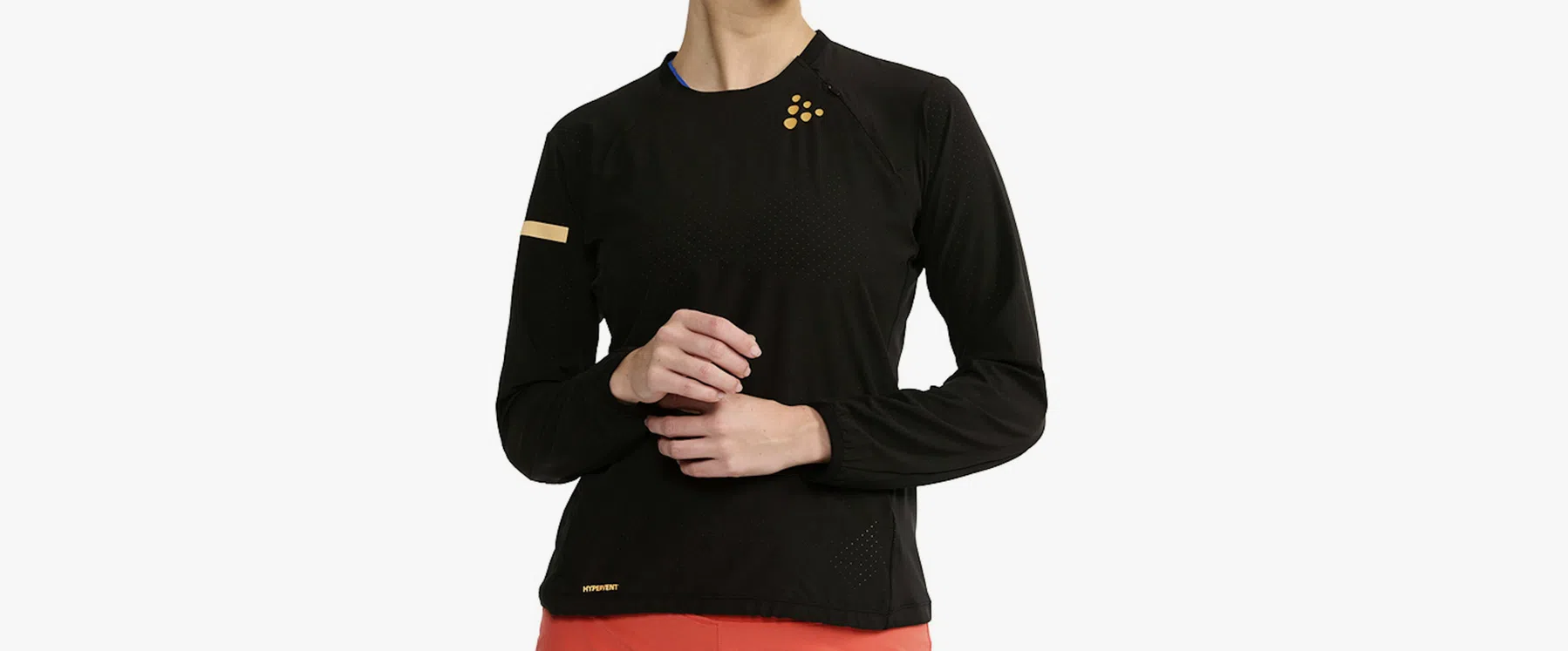 THE GYM PEOPLE Trainingsshirts met lange mouwen voor dames, atletische ronde hals, wandeltops met duimgat, Zwart, S