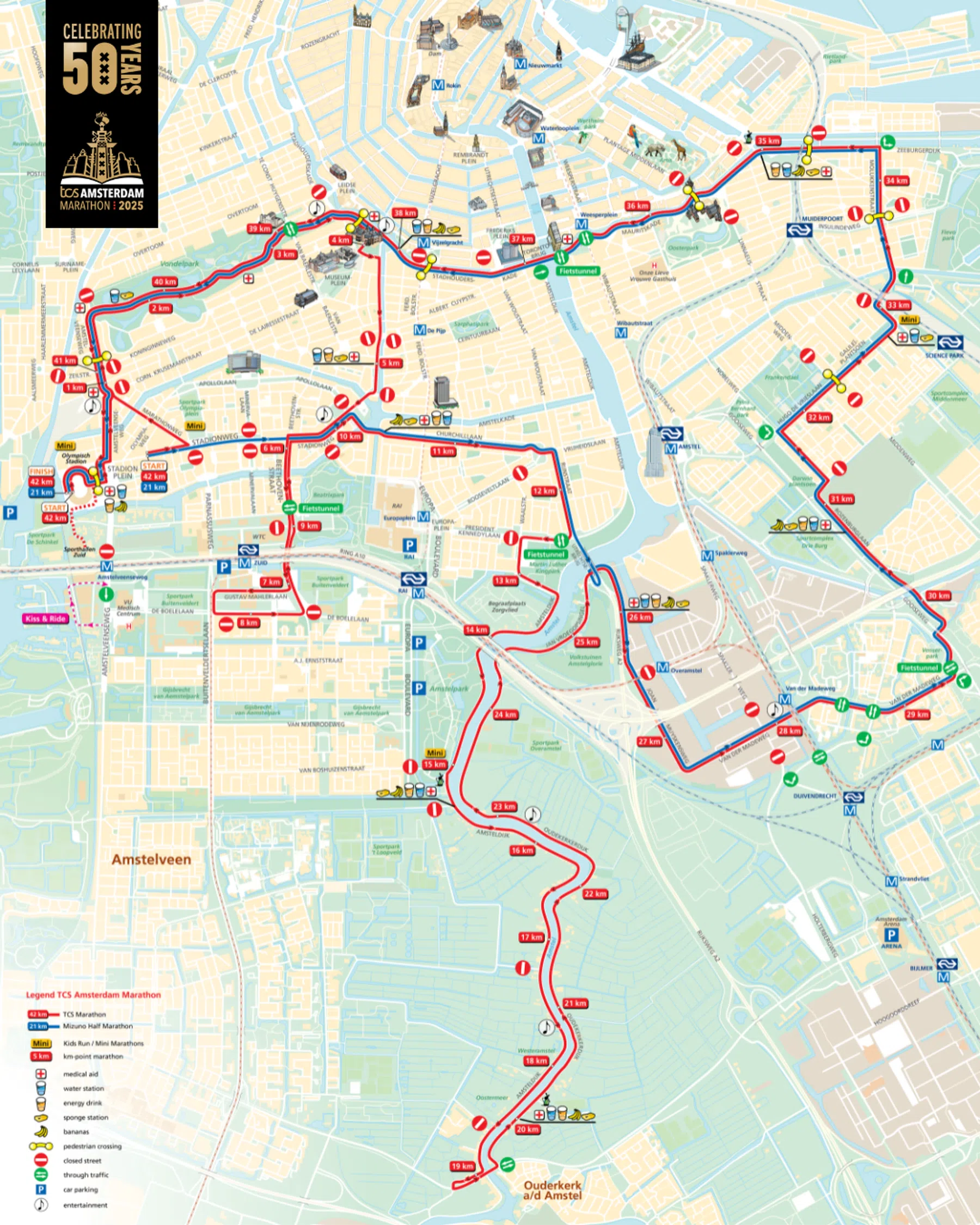 Route Amsterdam Marathon