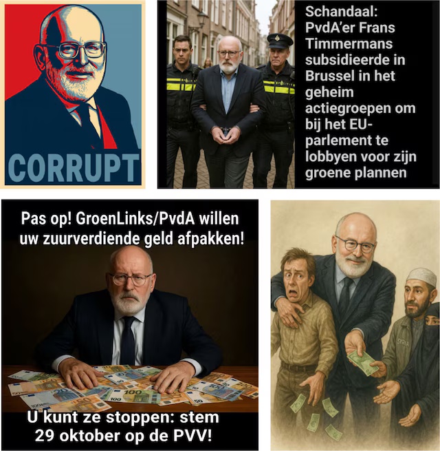 Een greep uit de afbeeldingen op de Facebook-pagina van de PVV'ers.