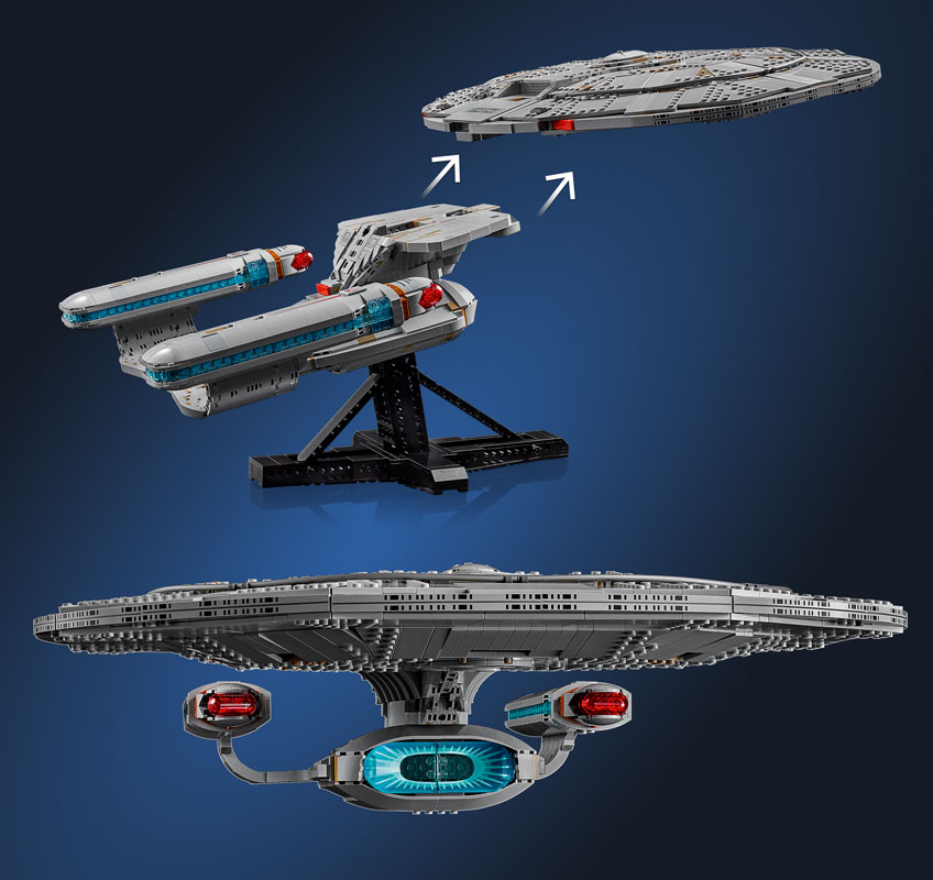 Lego star trek enterprise met afneembare modulle