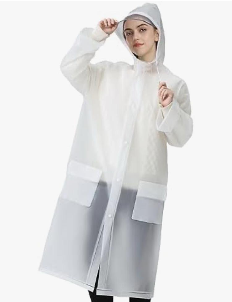 Witte unisex regenponcho van Opret