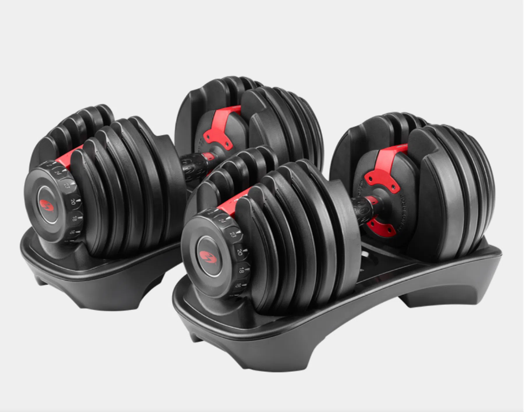 Compacte dumbbells die met je mee groeien.