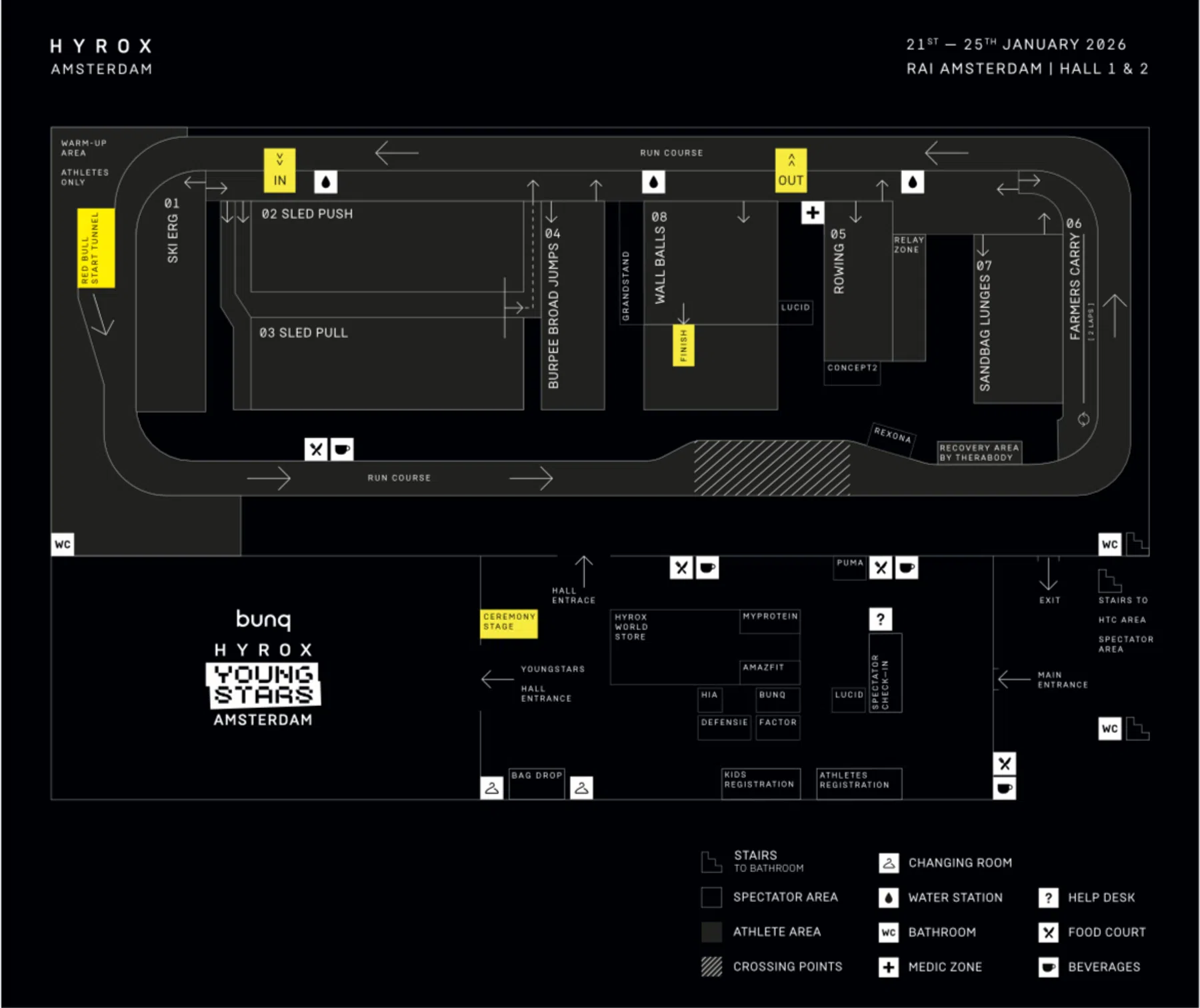 Plattegrond HYROX Amsterdam 2026