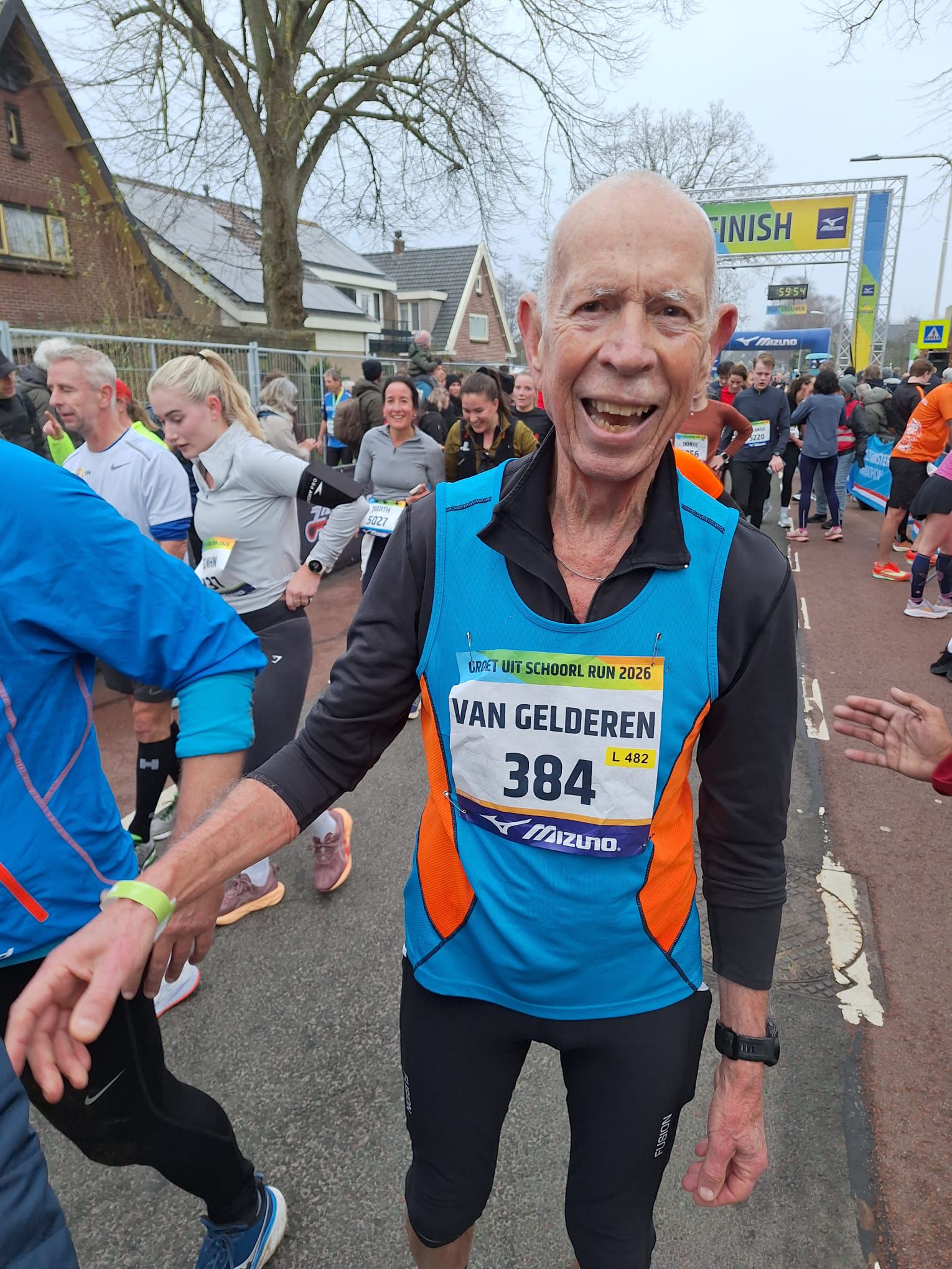 Walter van Gelderen na de finish