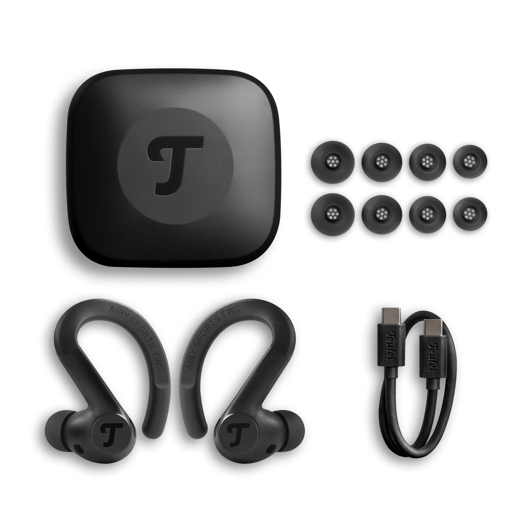 Je krijgt onder andere 5 maten oortips meegeleverd