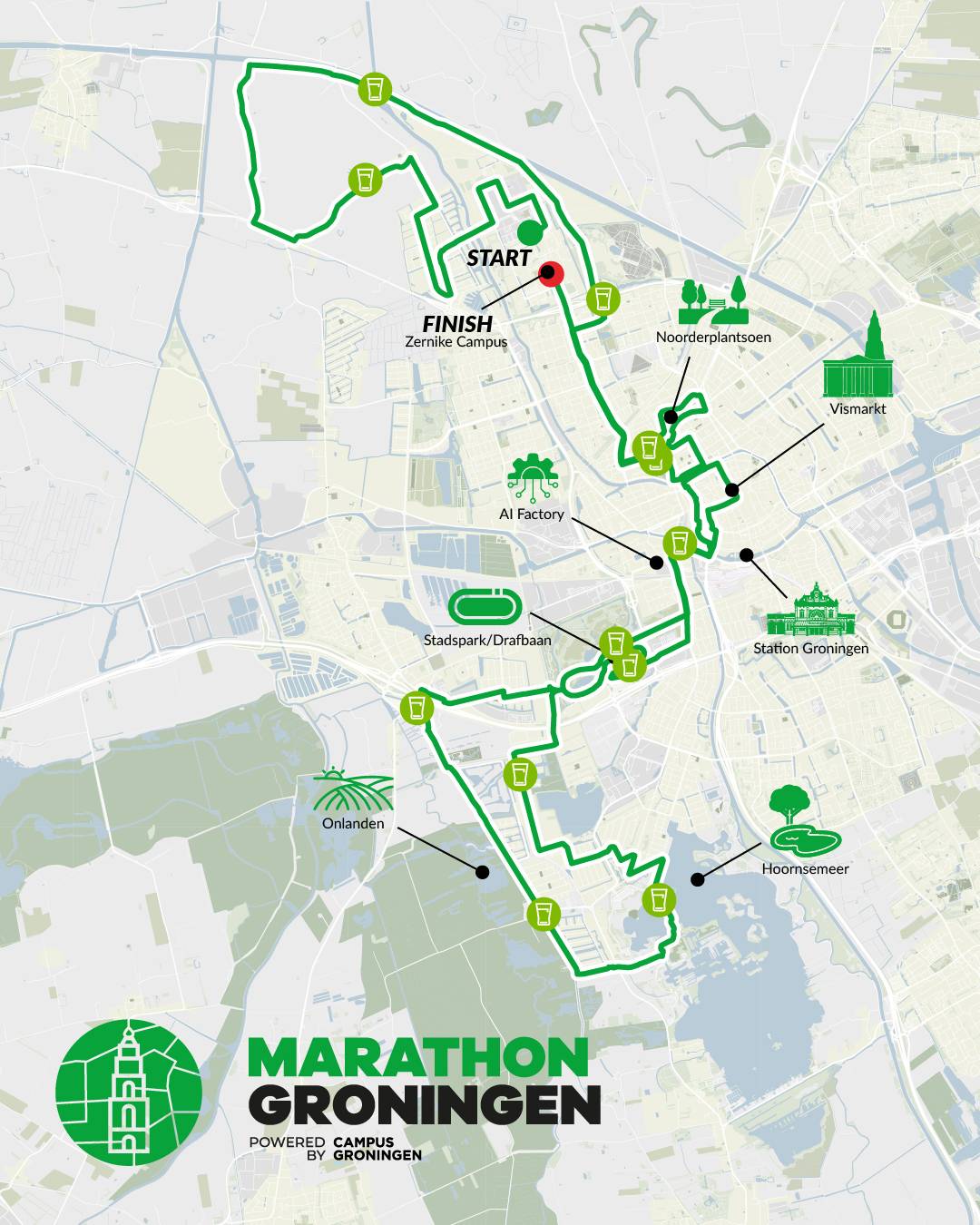 Route Marathon Groningen