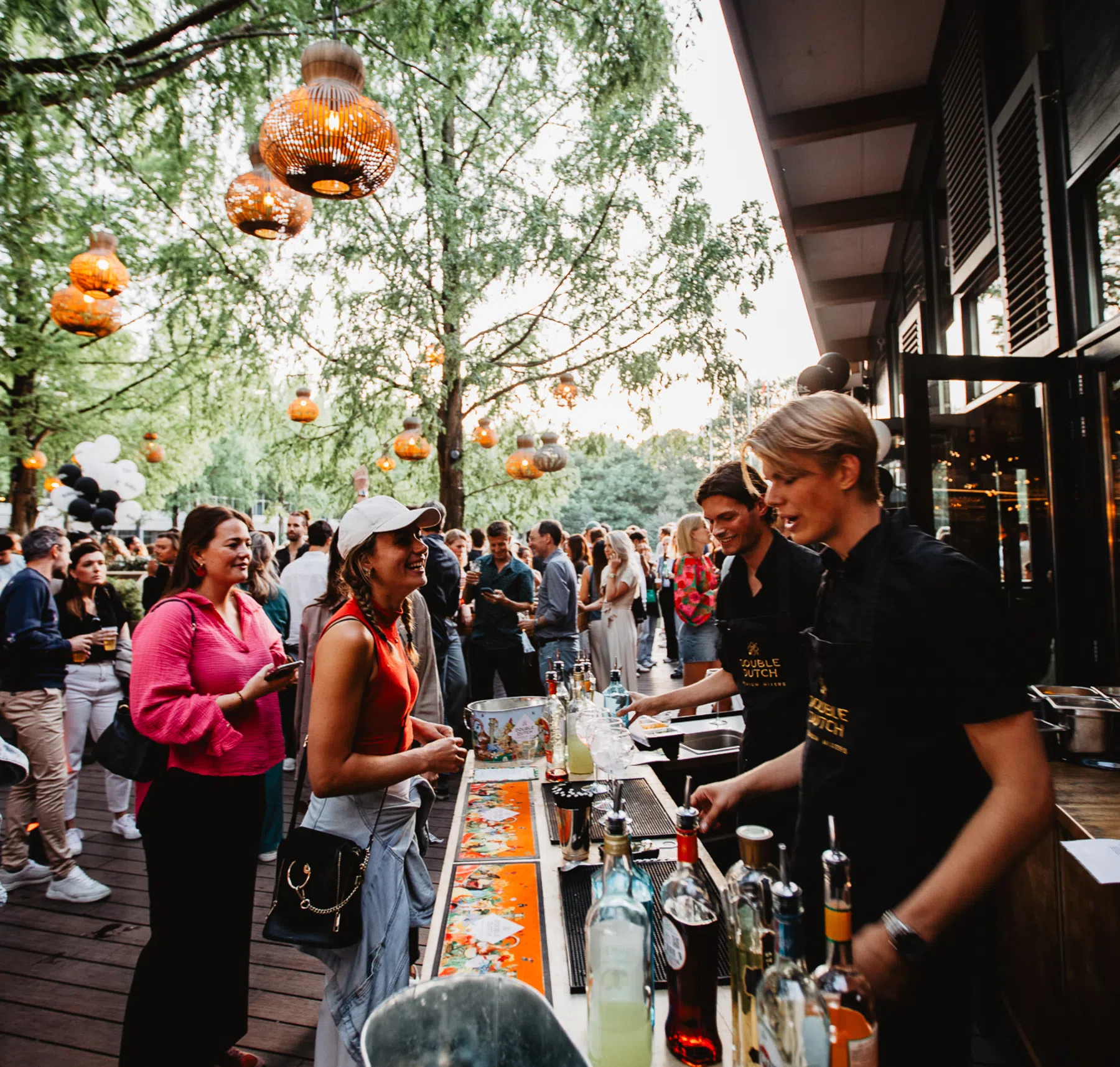 De run wordt afgesloten met een borrel