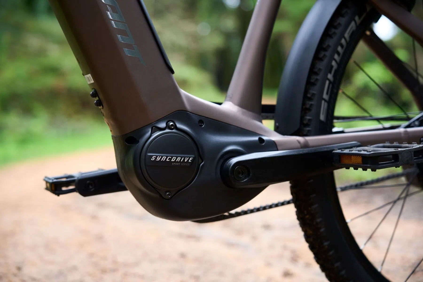 Close-up van motor in e-bike