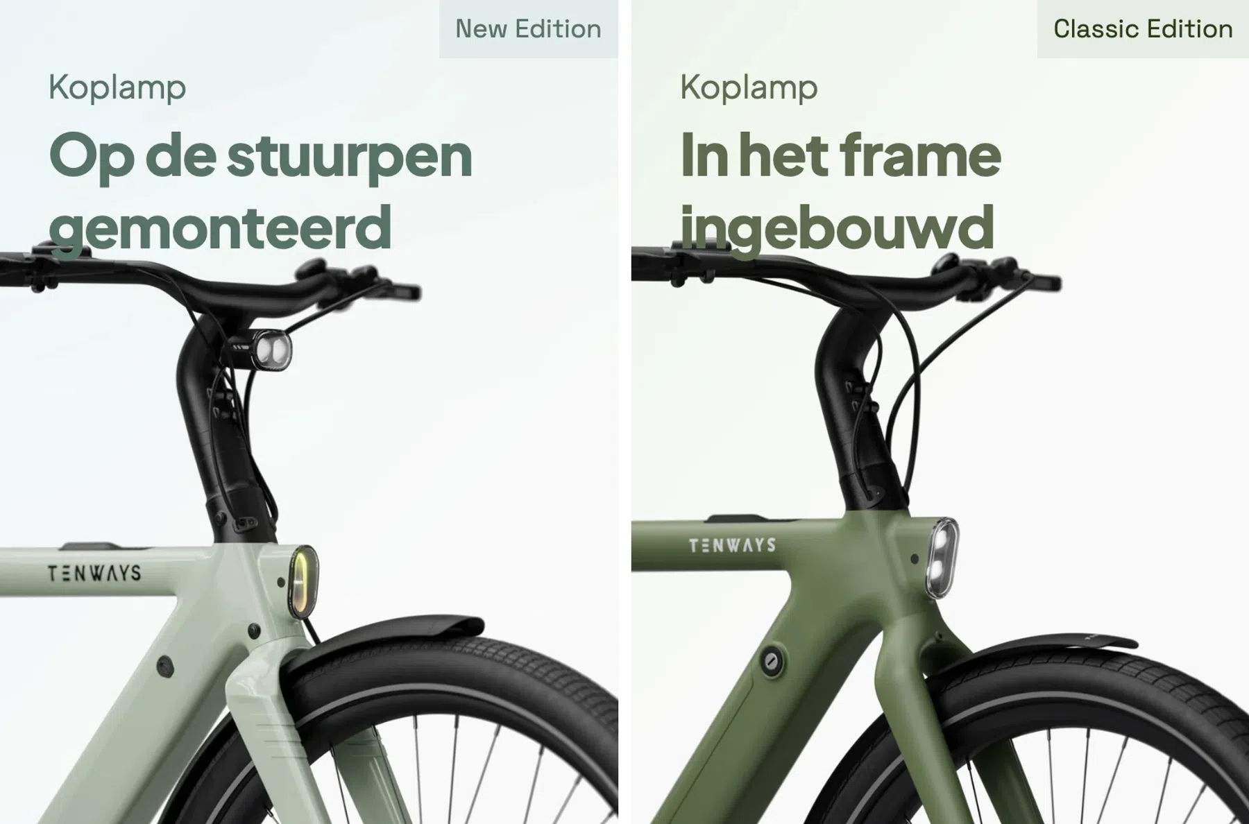 De nieuwe CGO009 heeft dubbele verlichting, allebei strak ontworpen.