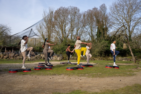 sporten in de dierentuin