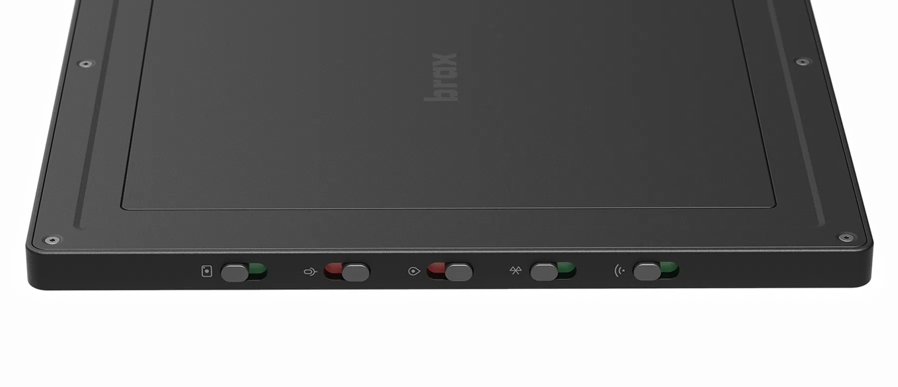 Privacyschuifjes op de Open Slate.