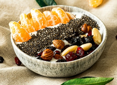 Chiazaad met fruit en noten