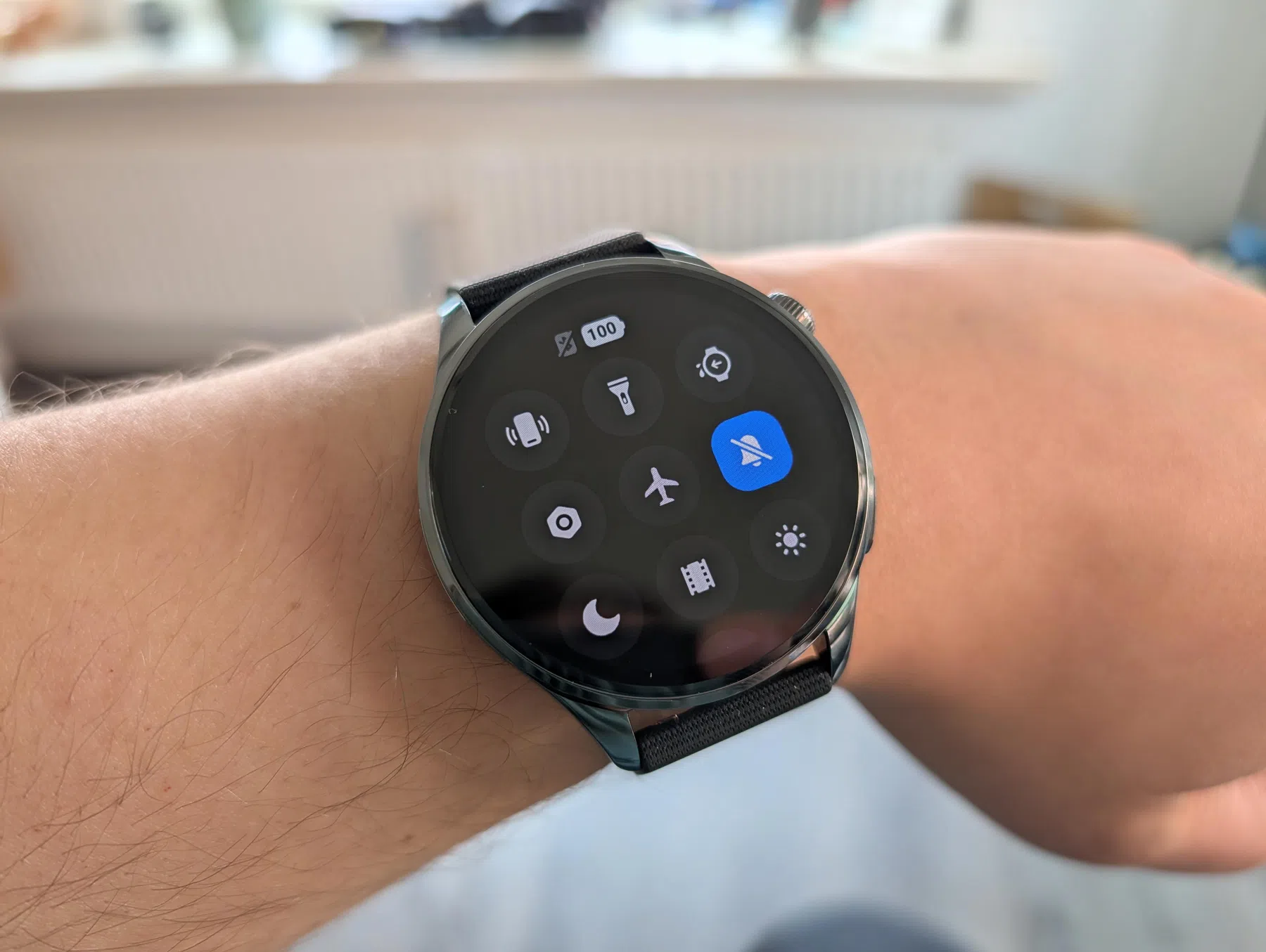 En tot slot het snelmenu op de smartwatch.