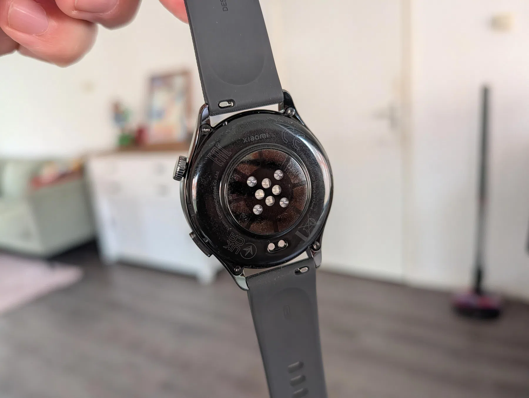De hartslagsensor op de Xiaomi Watch 5.