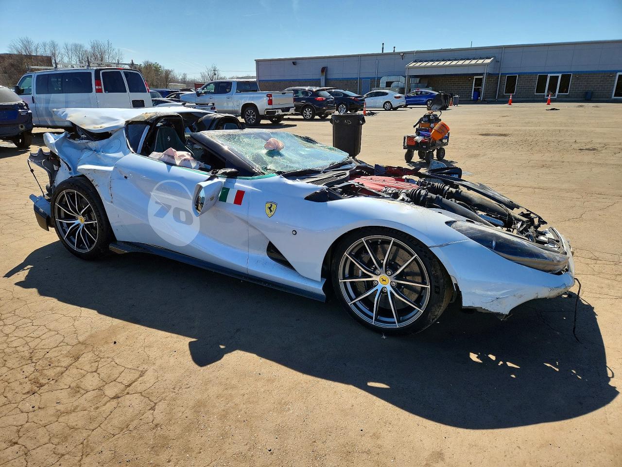 Gecrashte Ferrari 812 Competizione A