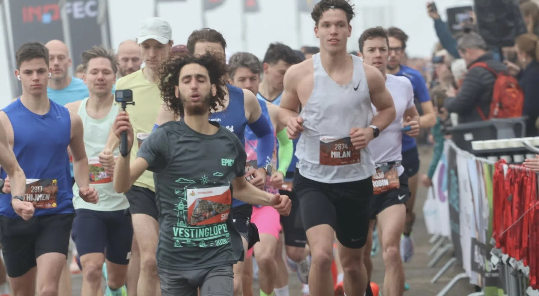Mohamed tijdens de start van de Vestingloop Gorinchem