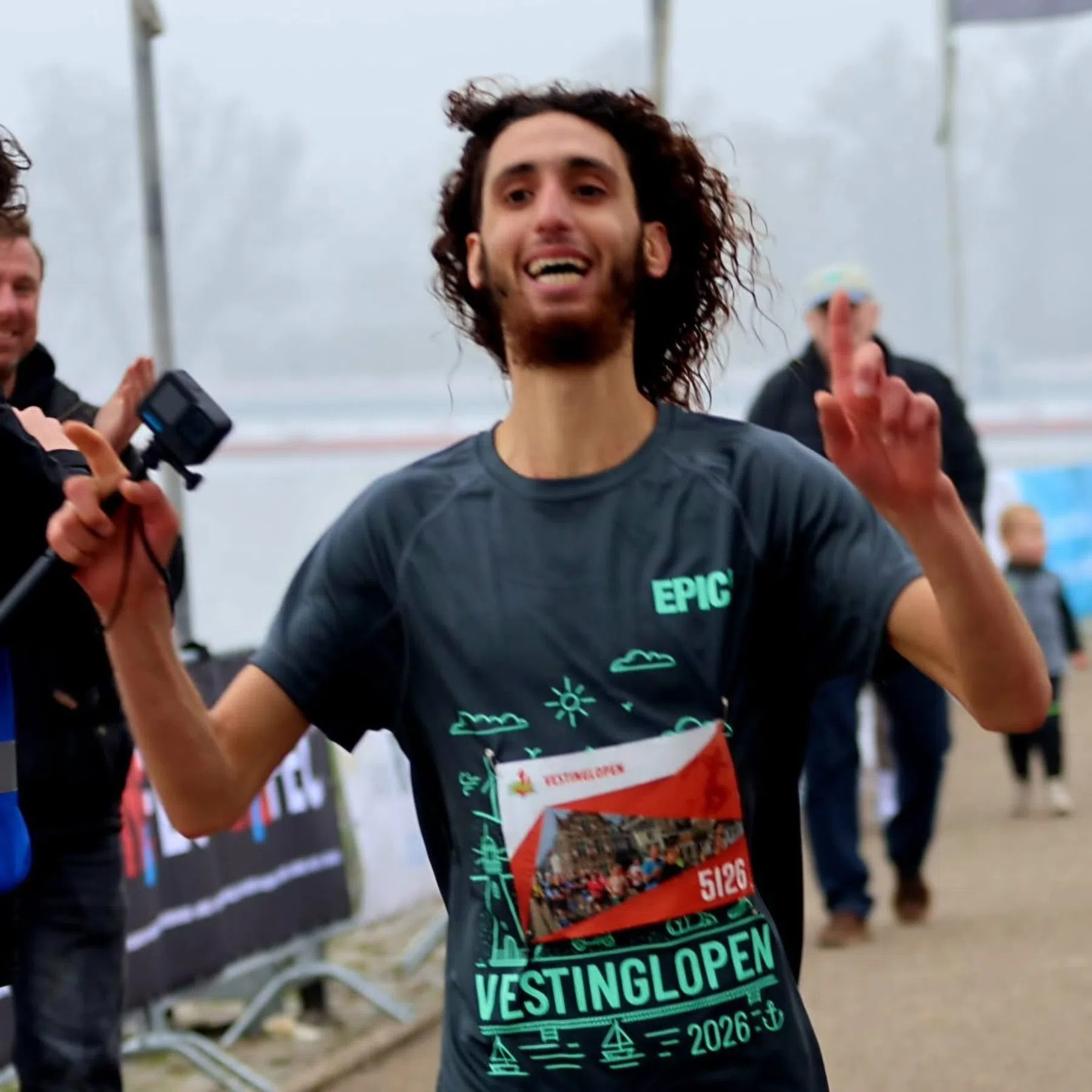 Mohamed wint (met GoPro) de vestingloop in 'zijn' Gorinchem (1.09.19)