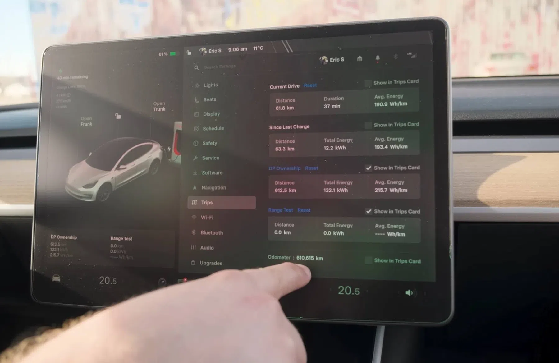 Tesla model 3 kilometerstand Drive Protected