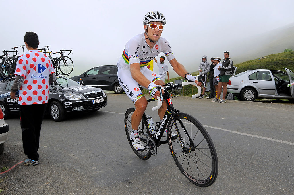 Thor Hushovd in de regenboogtrui
