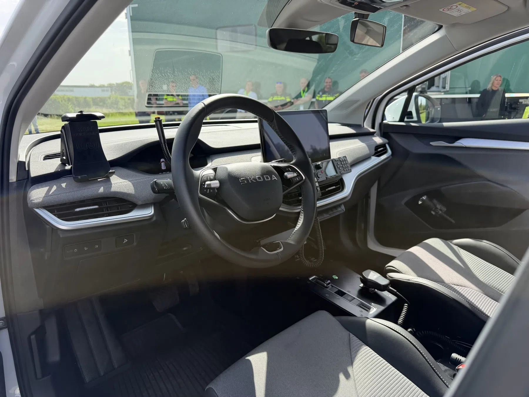 Politie elektrische auto