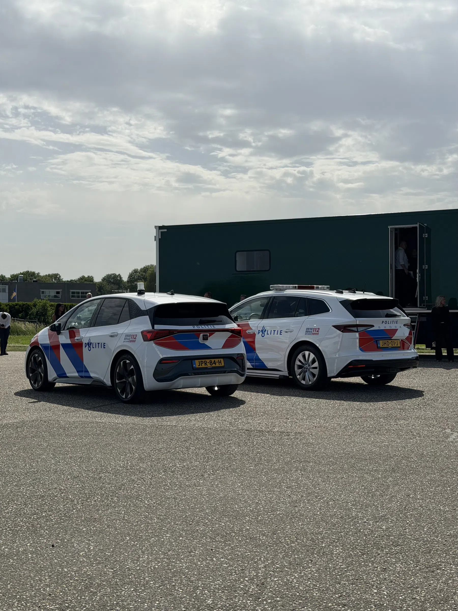 Politie elektrische auto