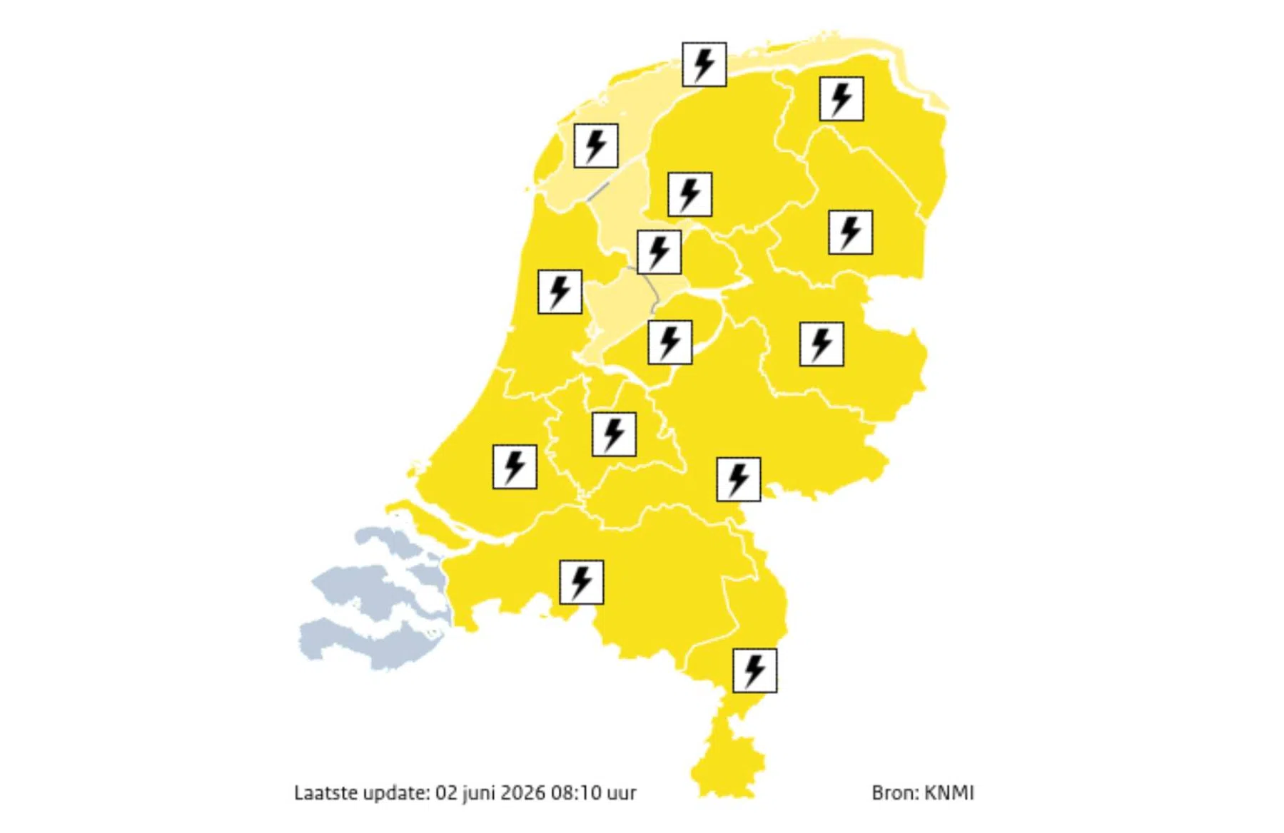 Code geel KNMI