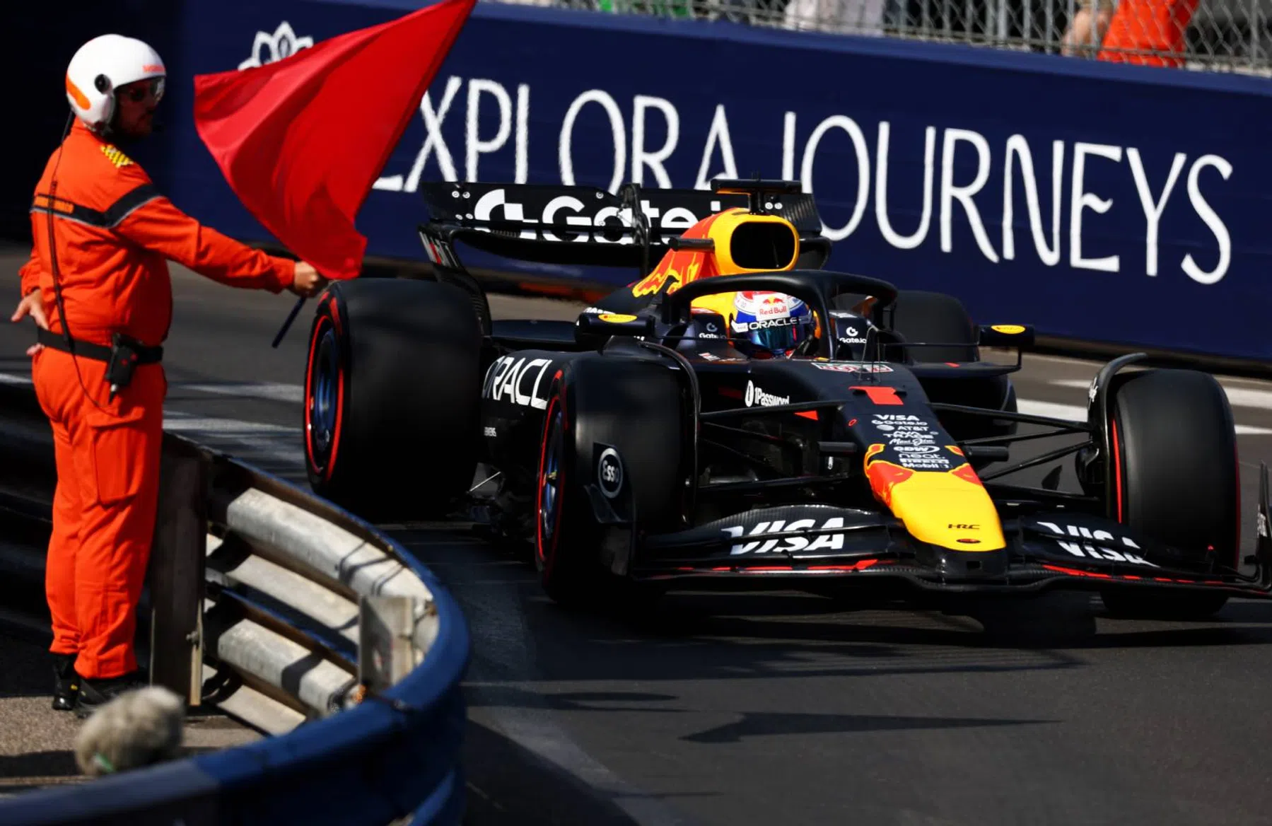 Verstappen Monaco 2025 rode vlag