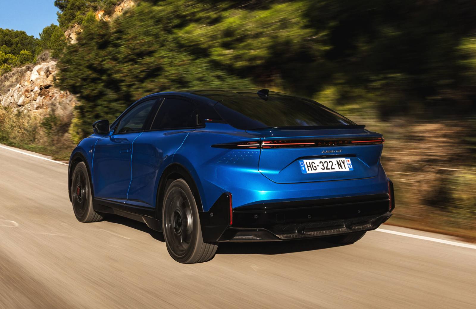 Alpine A390 schuin achter