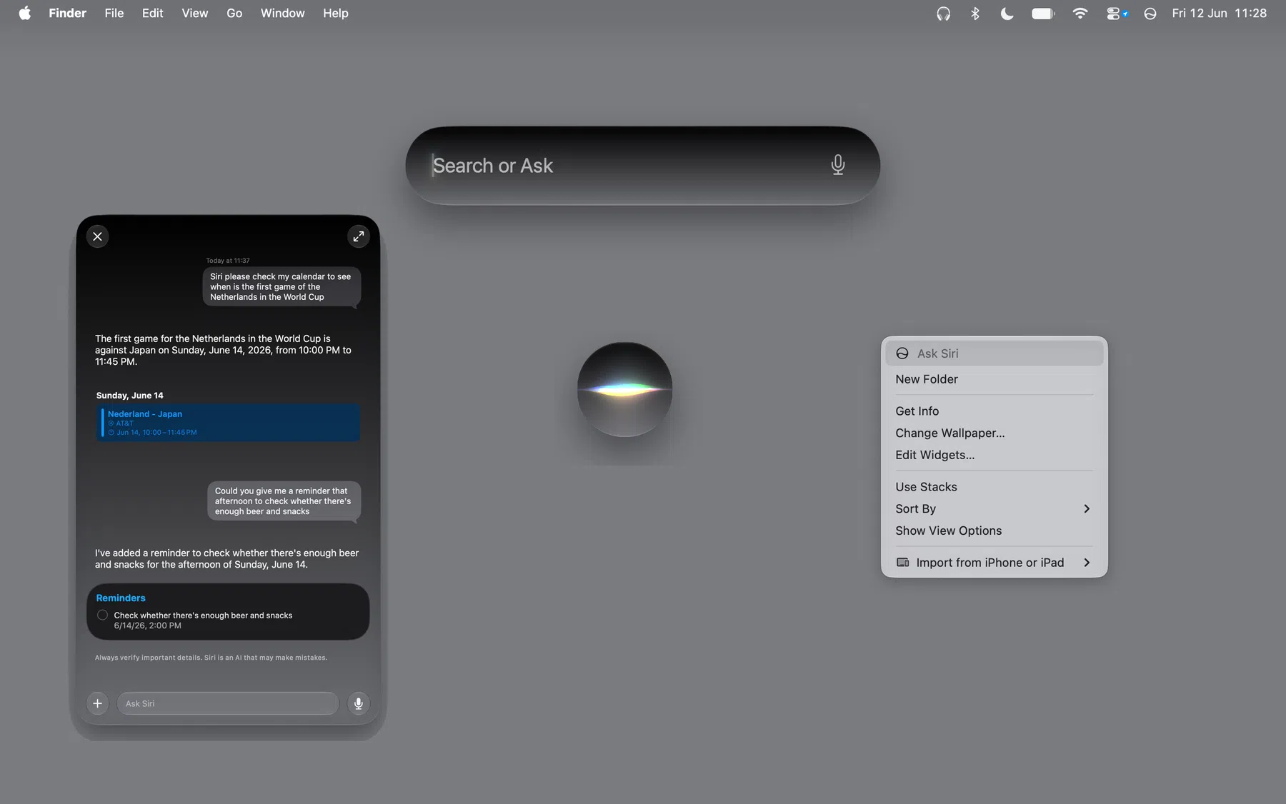 Siri AI in actie