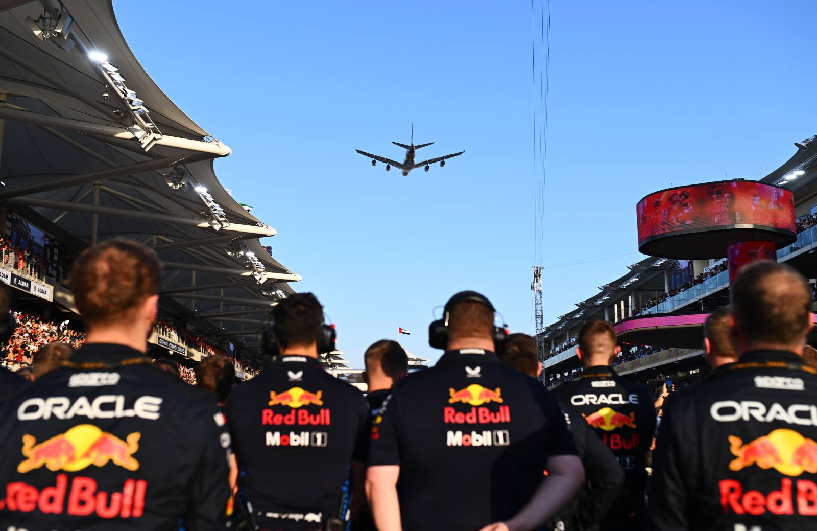 F1 startgrid vliegtuig