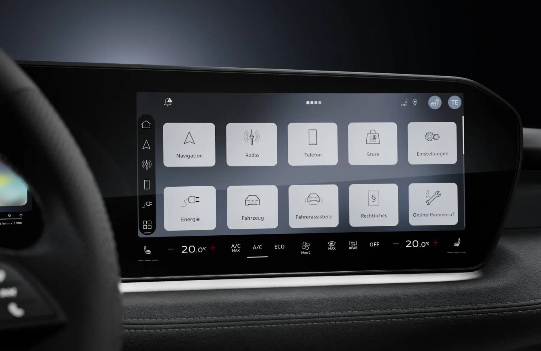 Audi A3 inteireur scherm