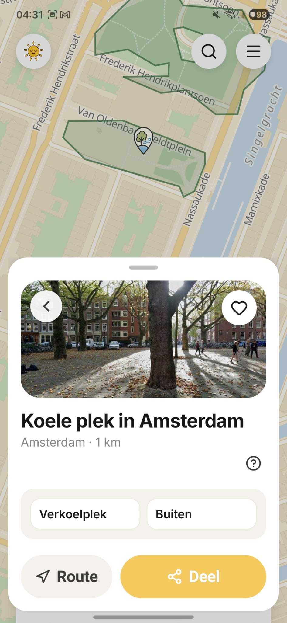 zonopjebakkes koele plekken