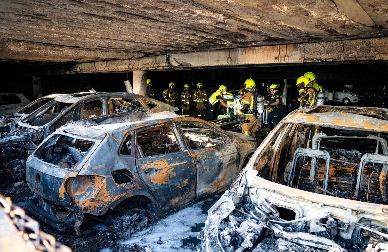 Parkeergarage rotterdam ev brand