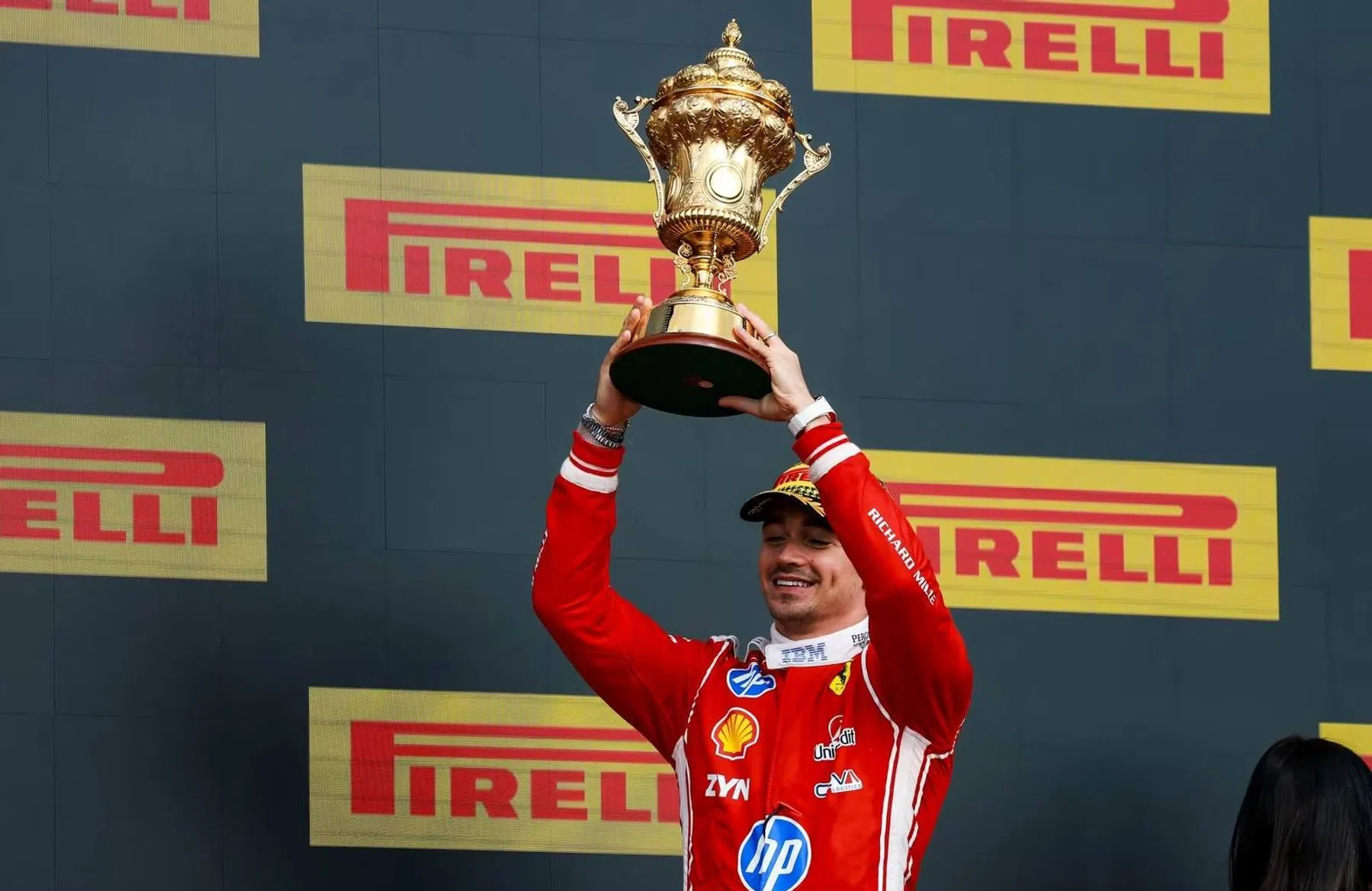 Britse GP 2026 podium Leclerc