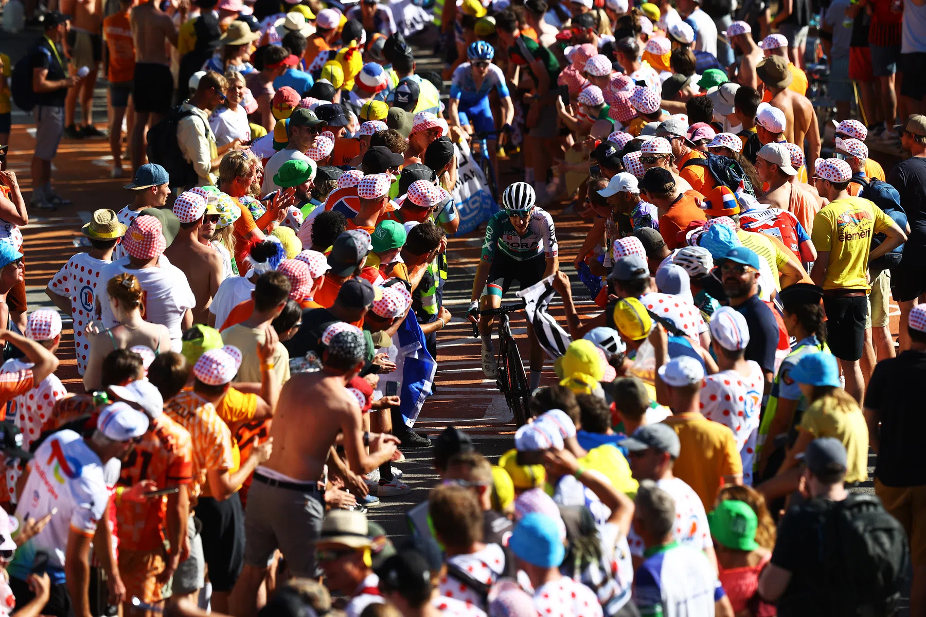 Extreme drukte op Alpe d'Huez