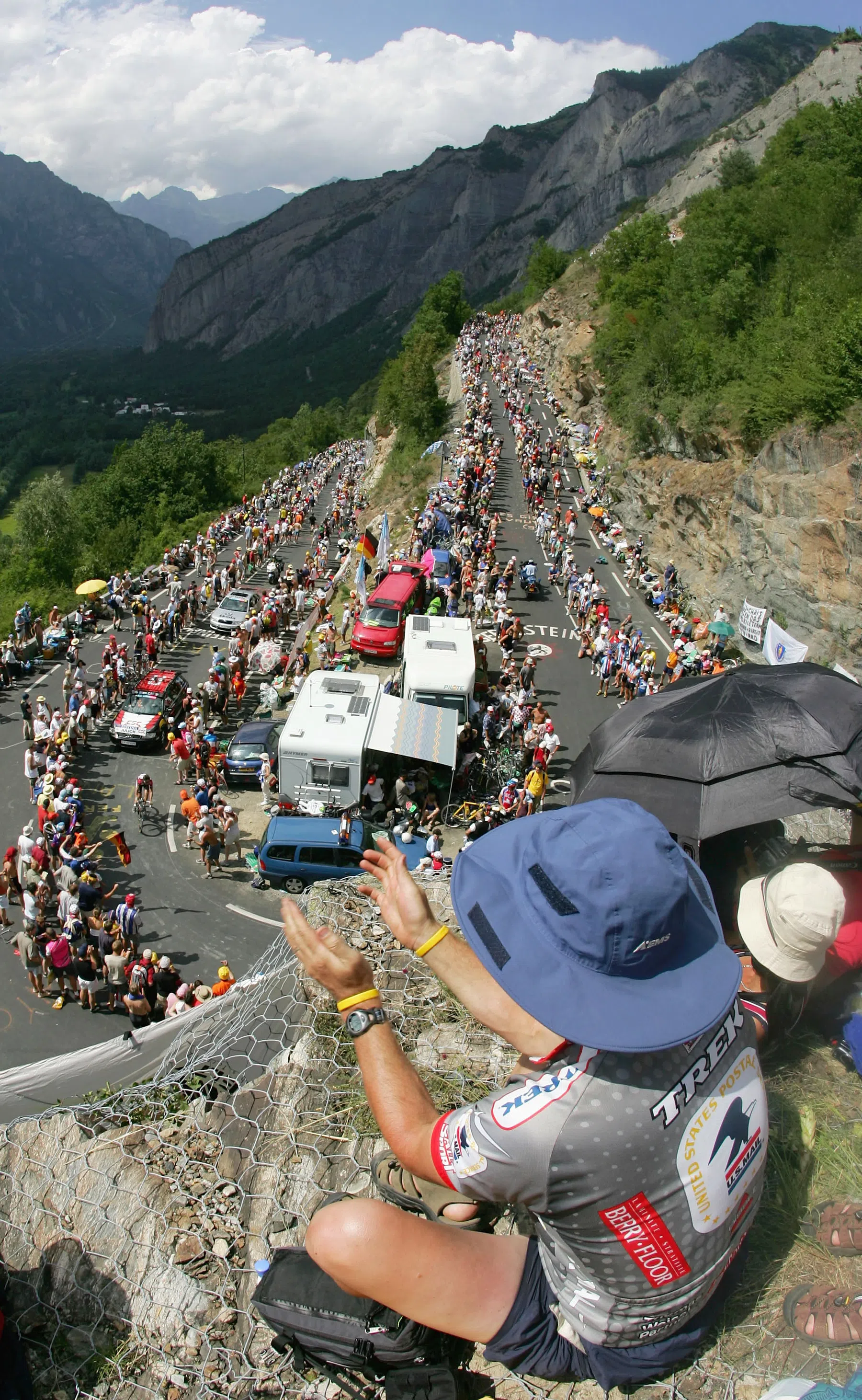 Toeschouwers op Alpe d'Huez