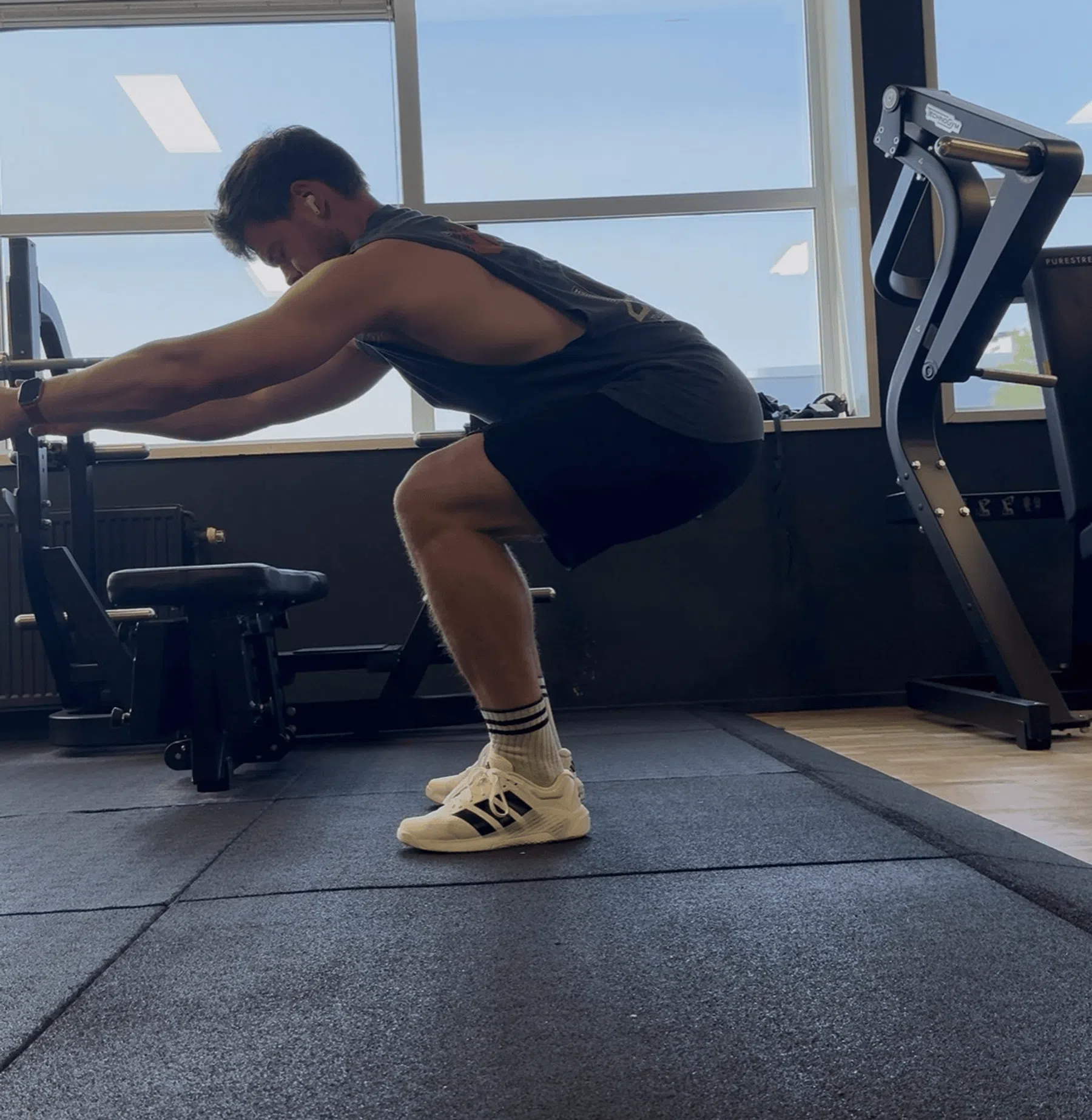 Kevin squat zonder adipower 3 met dropset 4