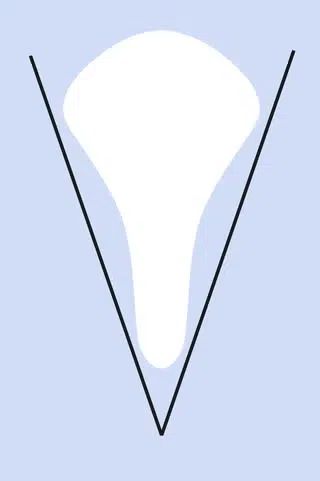 Een V shape zadel