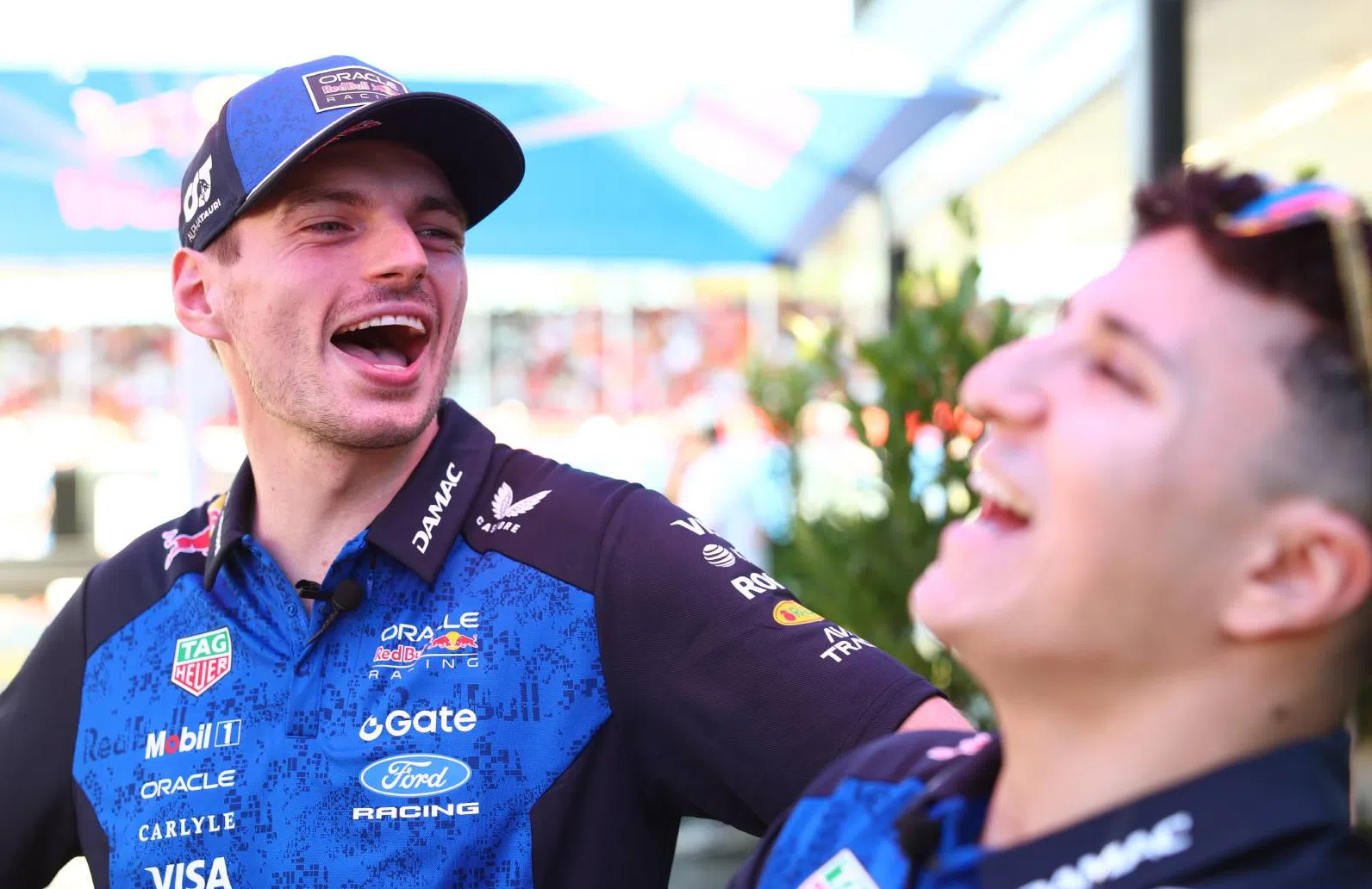 Max Verstappen en Isack Hadjar