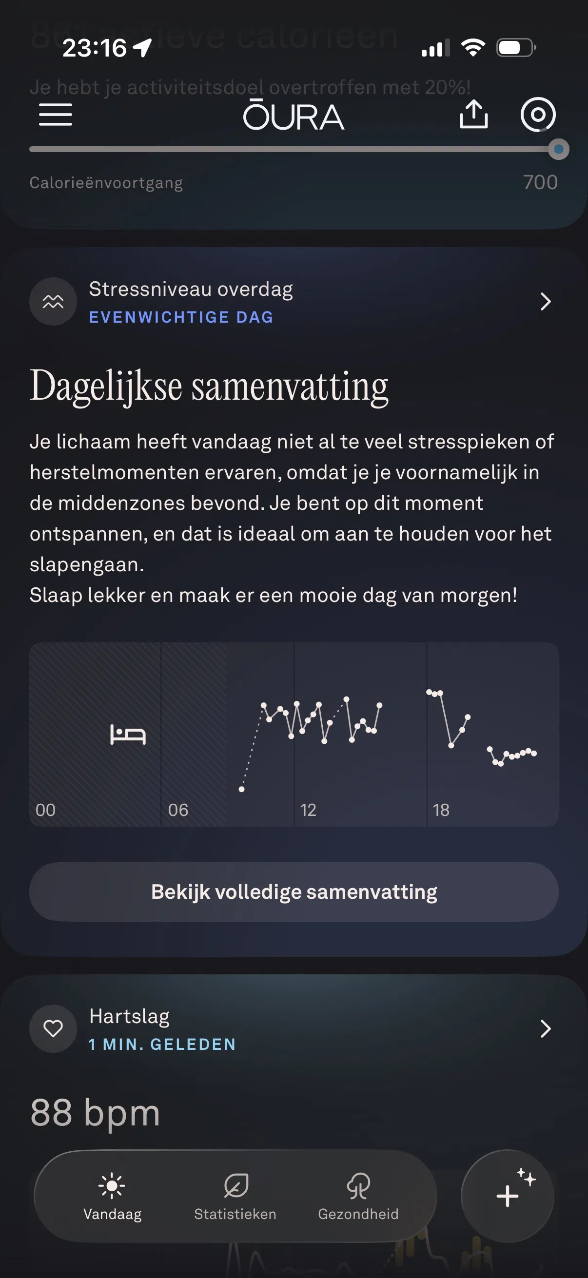 Oura app screenshot