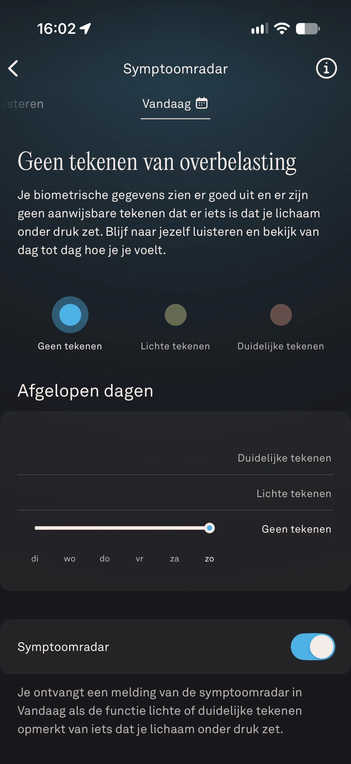 Oura app screenshot