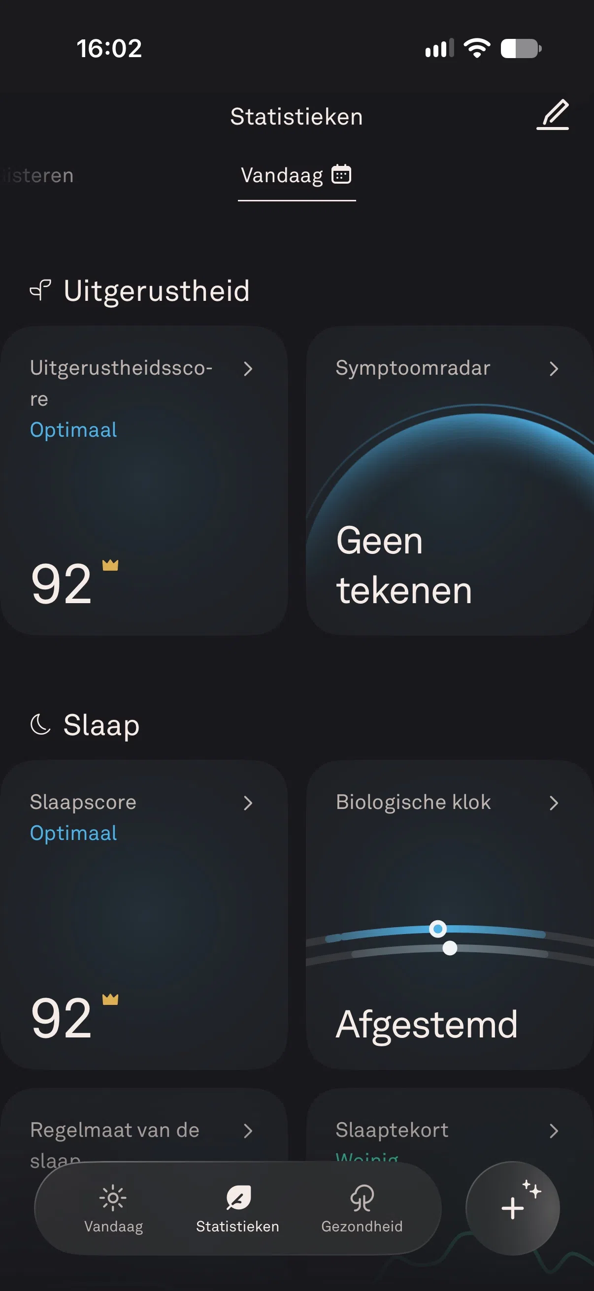 Oura app screenshot