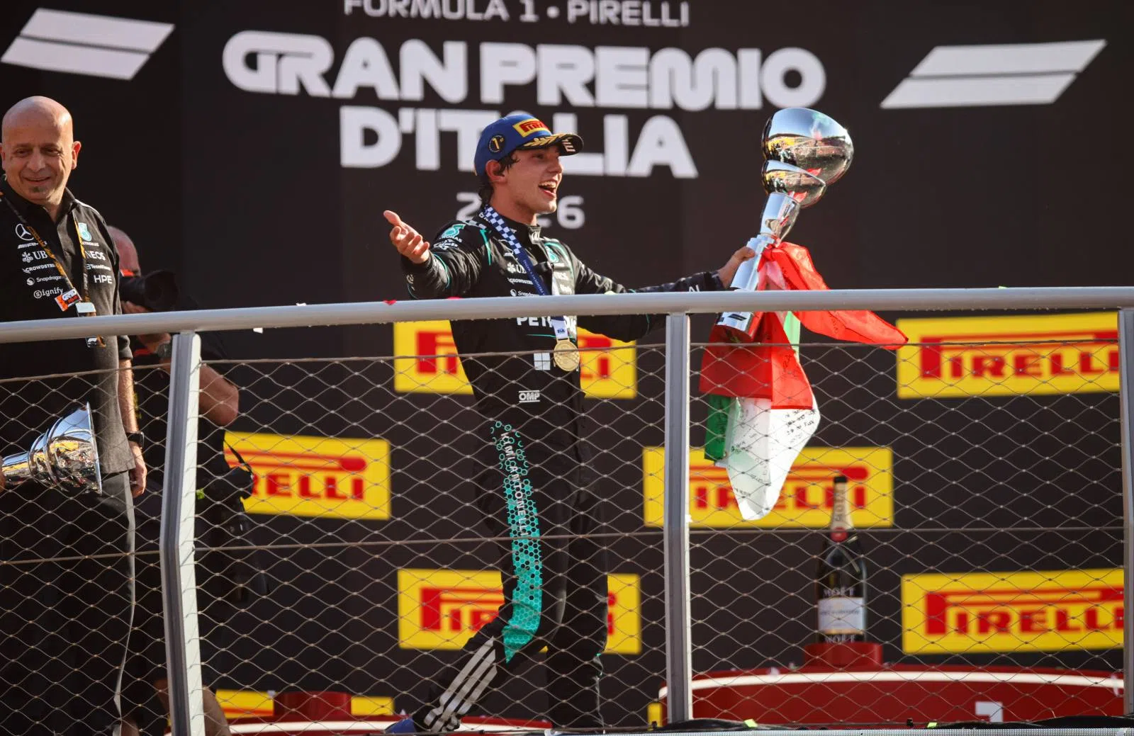 Antonelli podium Italie 2026