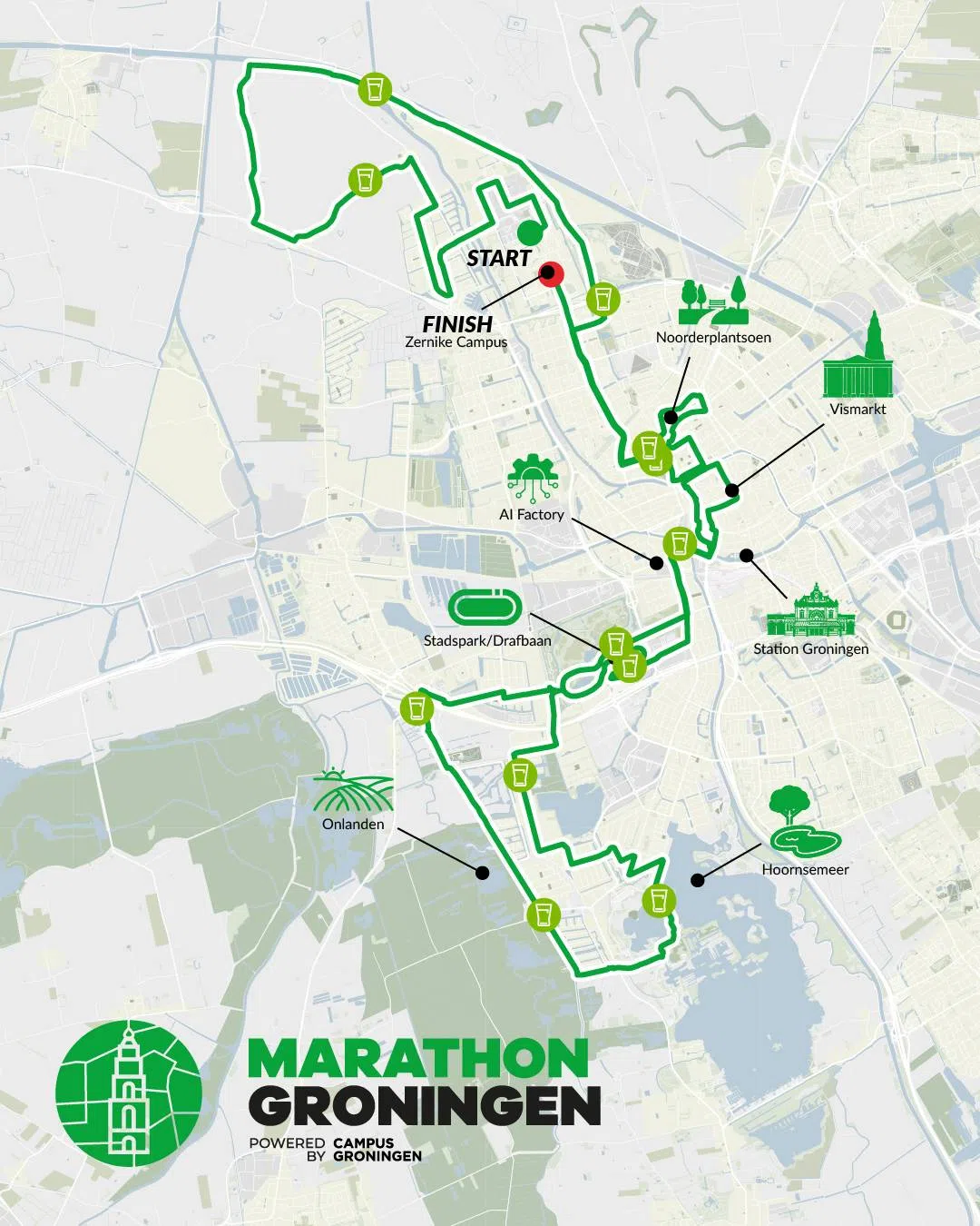 Parcours marathon groningen