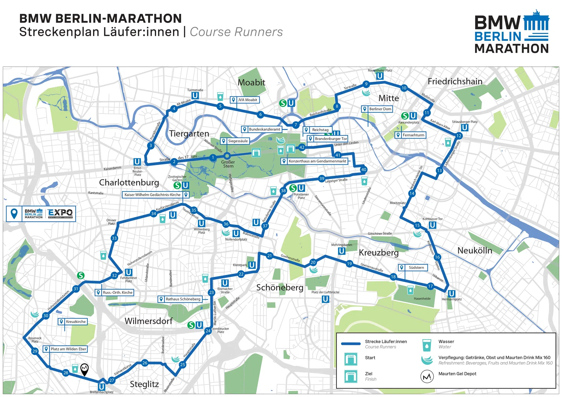 Route Berlijn Marathon