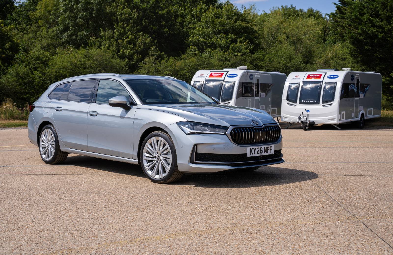 Skoda Superb met caravans
